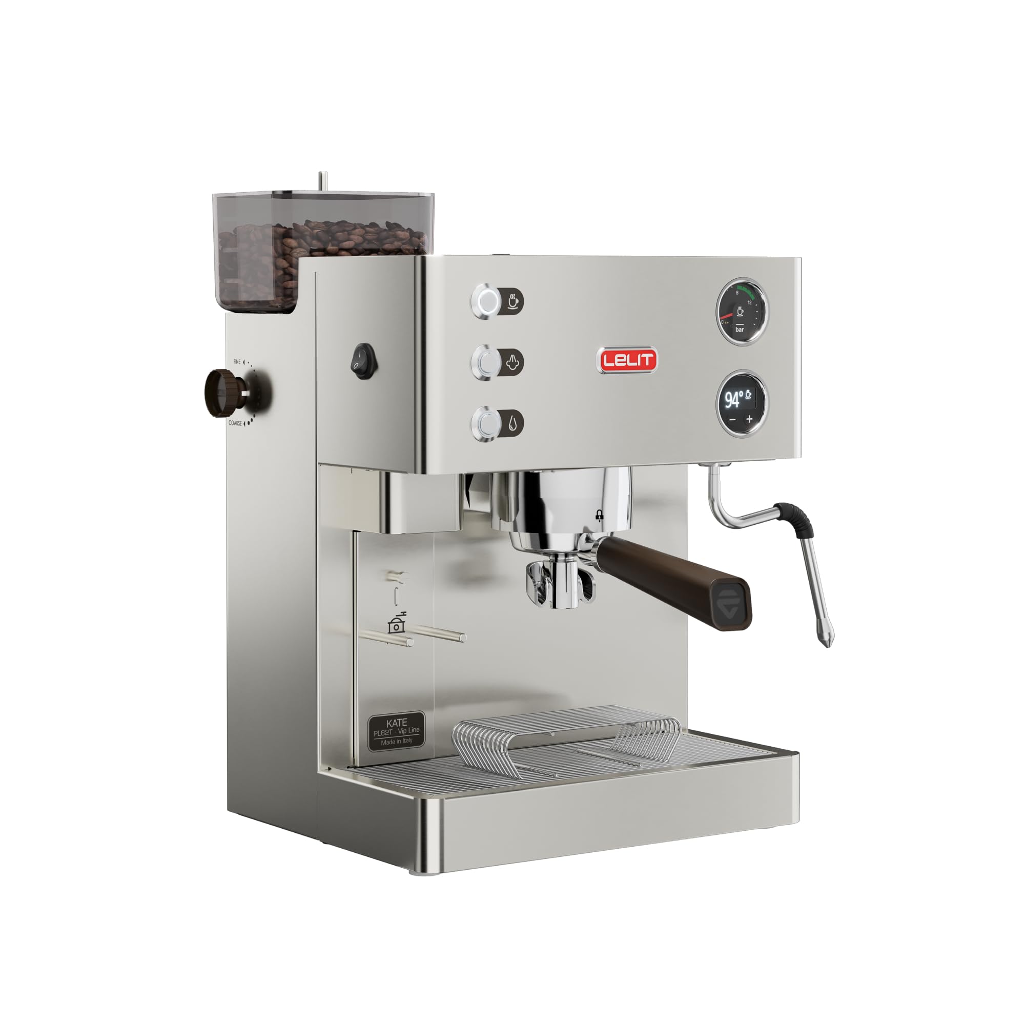 lelit-kate-espressomaschine-mit-mahlwerk-und-milchaufsch-umer-silber image 2