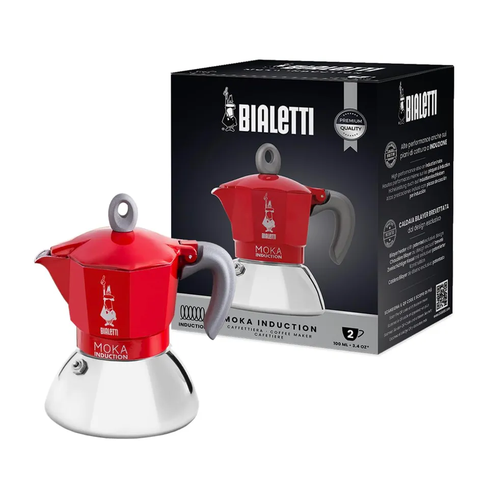 bialetti-moka-induction-moka-kanne-2-tassen-100-ml-rot-f-r-alle-herdarten image 1