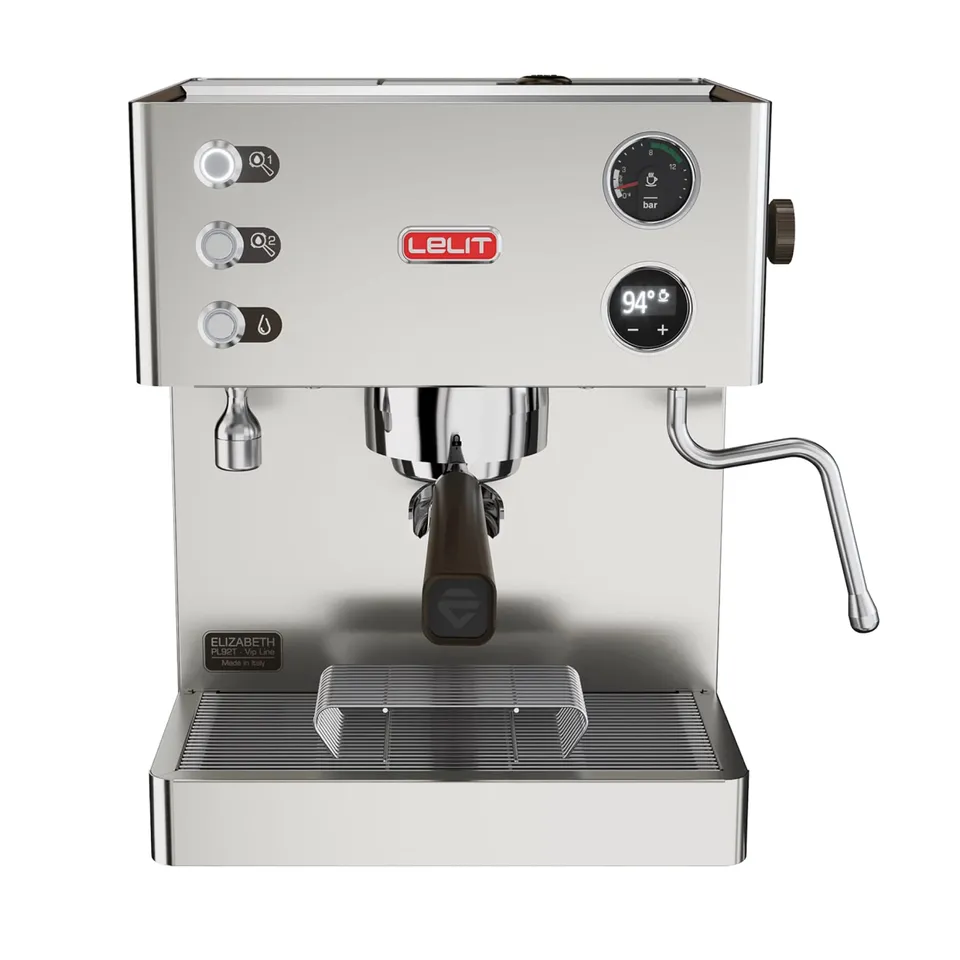 lelit-elizabeth-dual-boiler-espressomaschine-silber-mit-milchaufsch-umer image 1