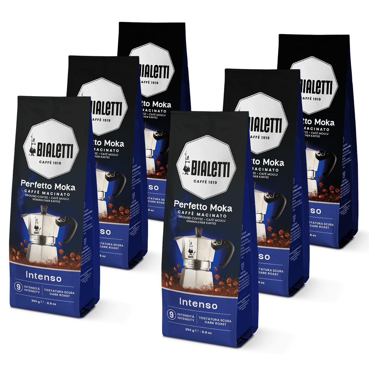 bialetti-perfetto-moka-intenso-gemahlener-kaffee-6x-250-g-dunkle-r-stung image 1