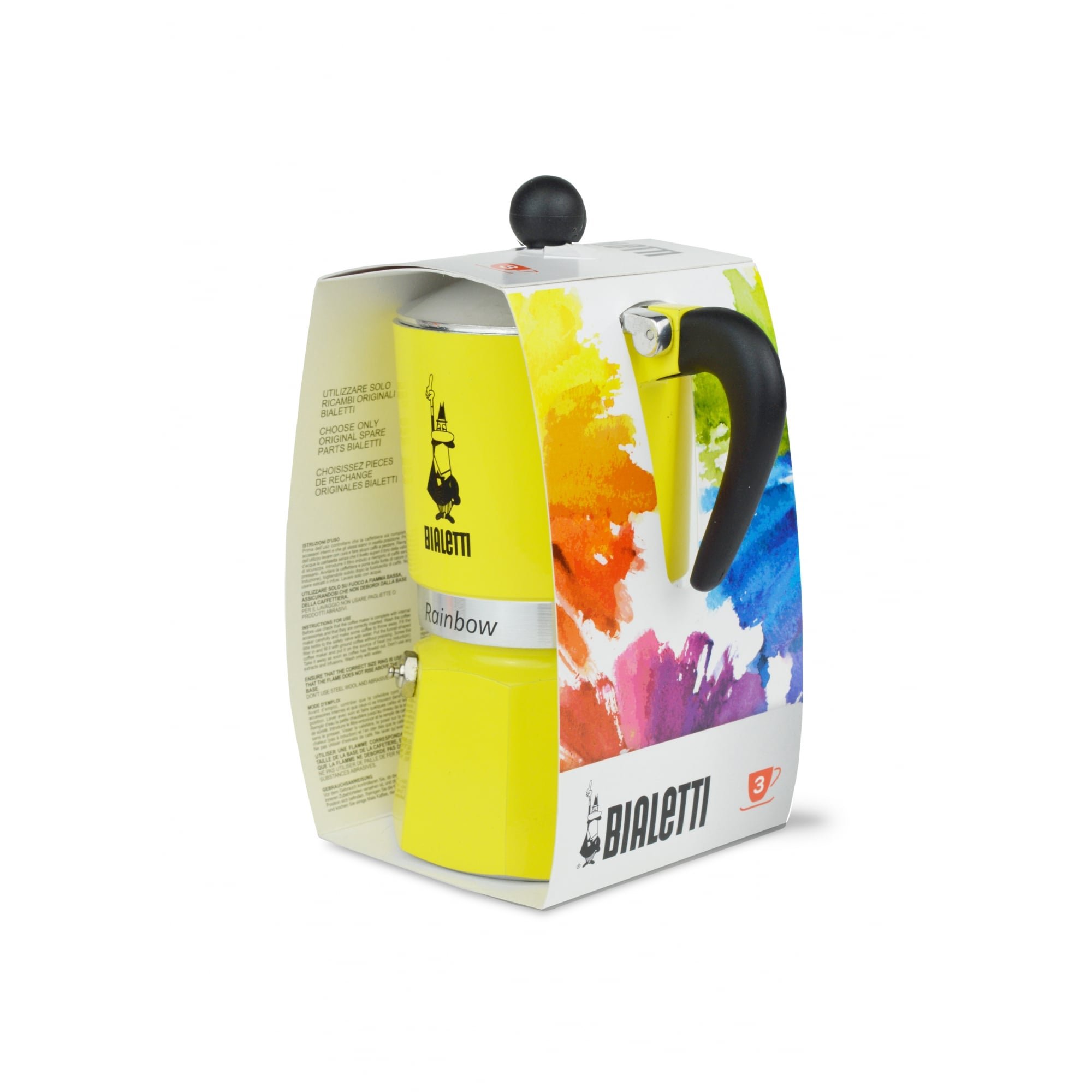 bialetti-rainbow-4982-mokkakanne-3-tassen-gelb-aluminium image 4