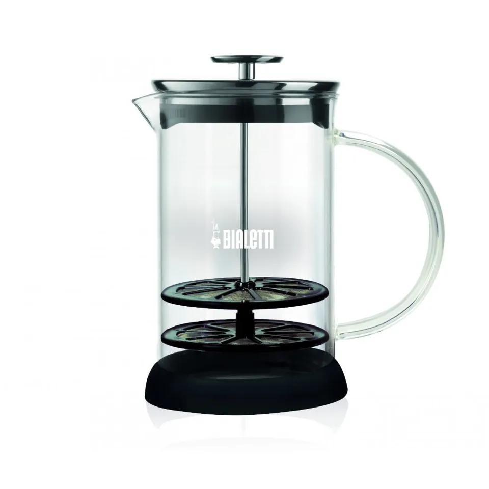 bialetti-perfect-cream-cappuccinatore-milchaufsch-umer-330-ml-glas-schwarz-trans image 1