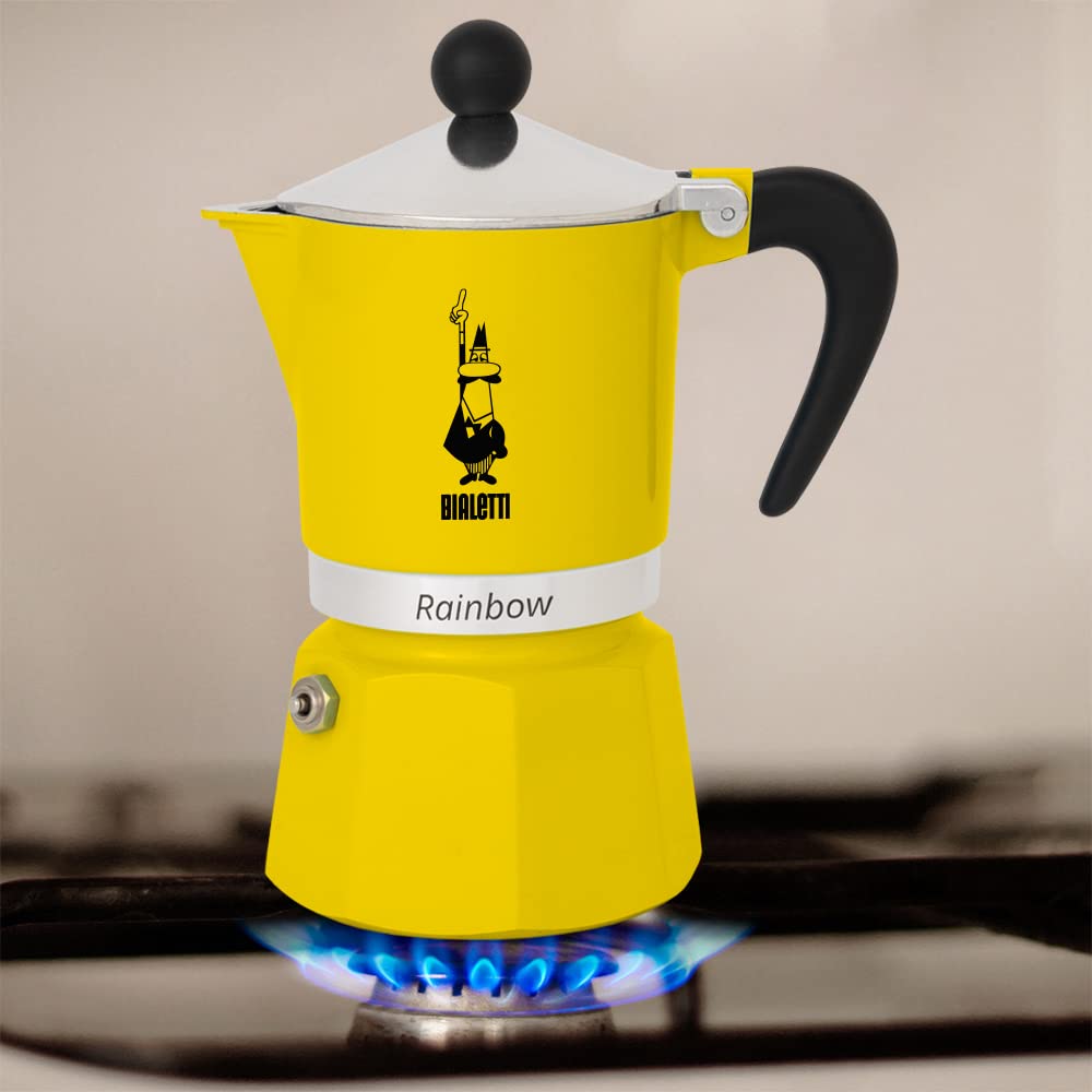 bialetti-rainbow-4982-mokkakanne-3-tassen-gelb-aluminium image 3