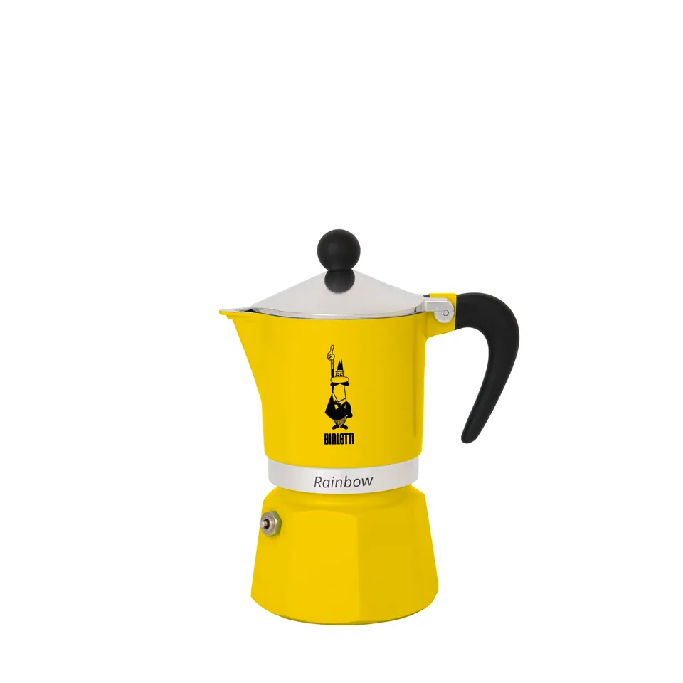 bialetti-rainbow-4982-mokkakanne-3-tassen-gelb-aluminium image 1