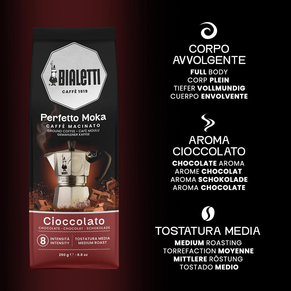 bialetti-perfetto-moka-cioccolato-gemahlener-kaffee-250g-x-6-schoko image 3