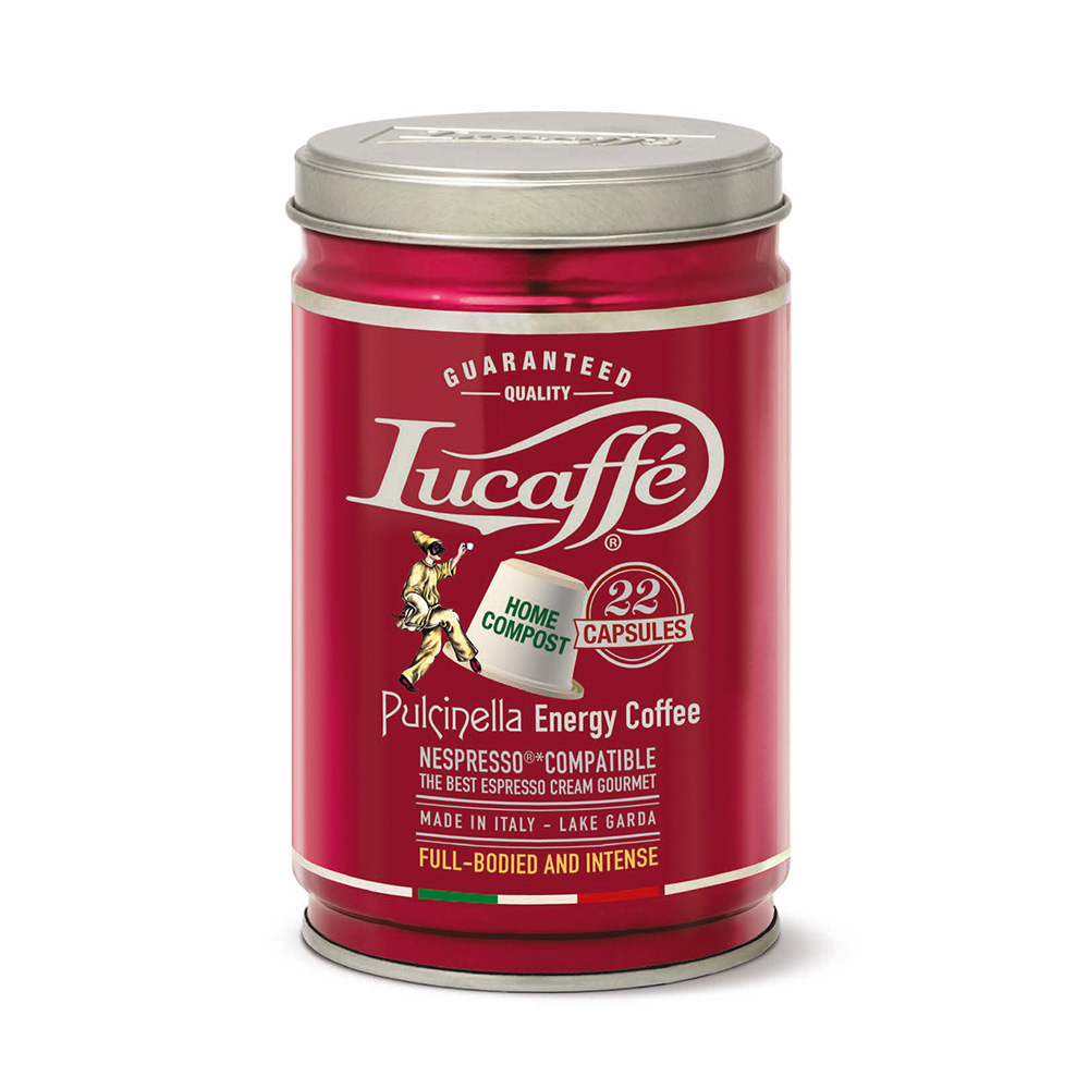 lucaff-pulcinella-energy-coffee-22-kapseln-dose image 1
