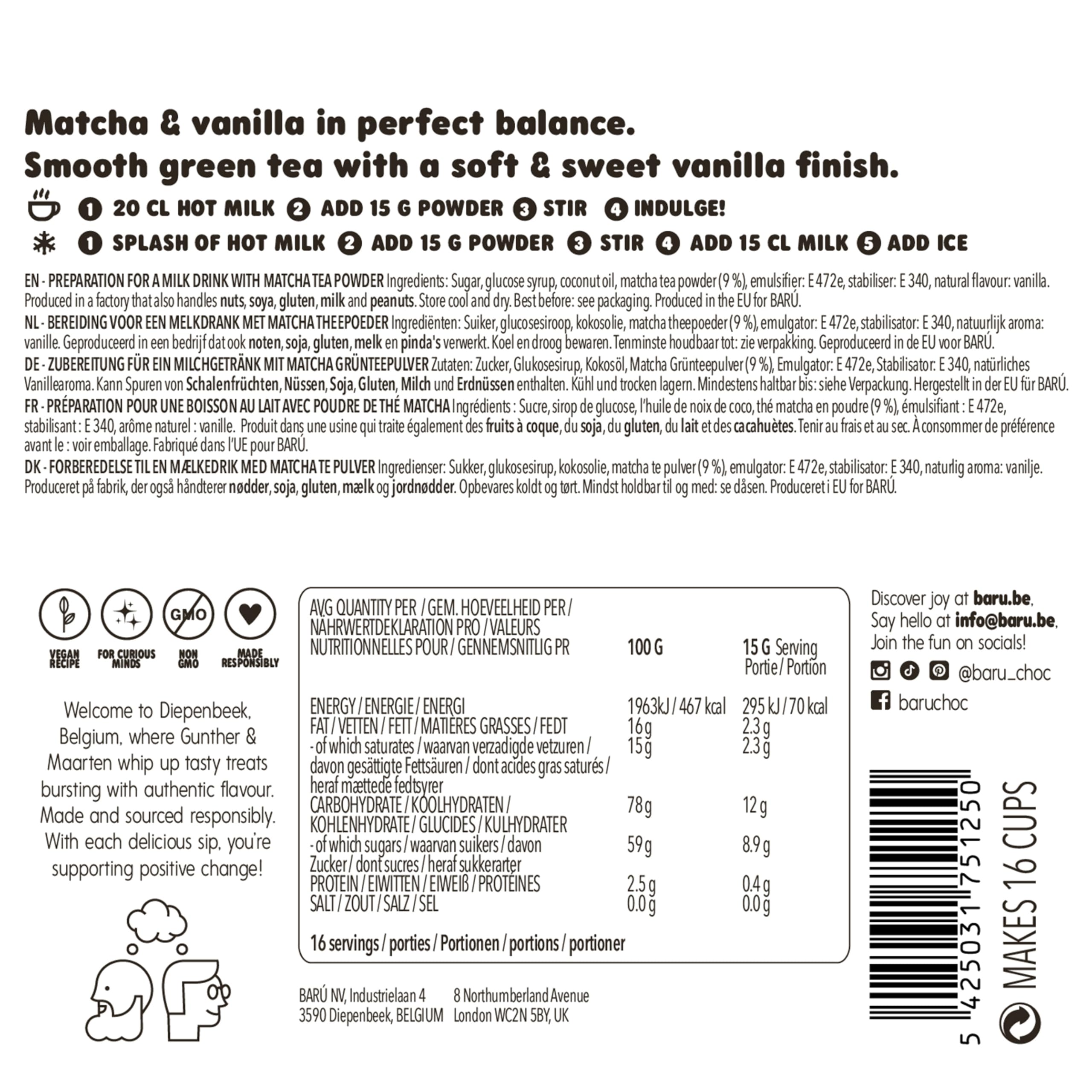 bar-vanilla-matcha-latte-instant-teepulver-4-x-250-g-64-portionen image 2
