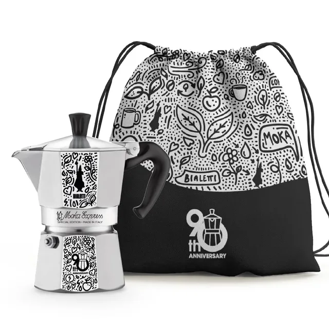 bialetti-moka-express-90-jubil-um-3-tassen-130-ml-aluminium-mit-nylonbeutel image 1