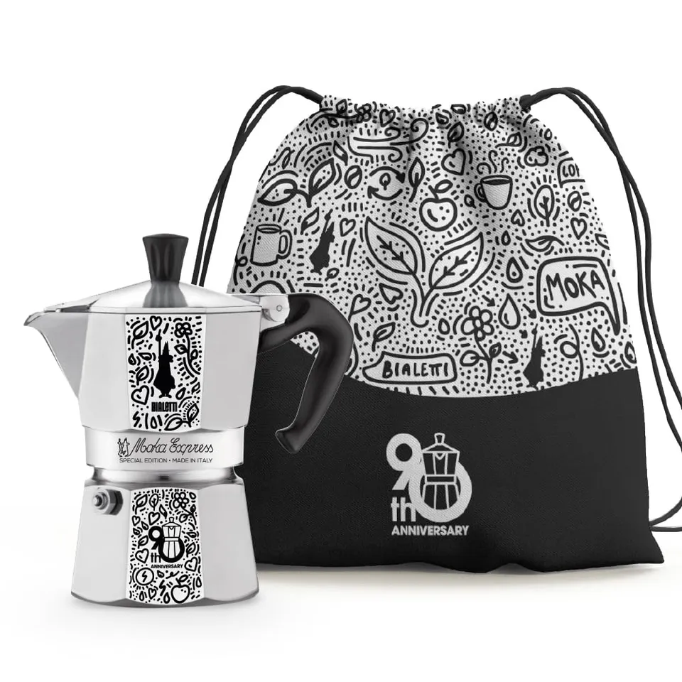 bialetti-moka-express-90-jubil-um-3-tassen-130-ml-aluminium-mit-nylonbeutel image 1