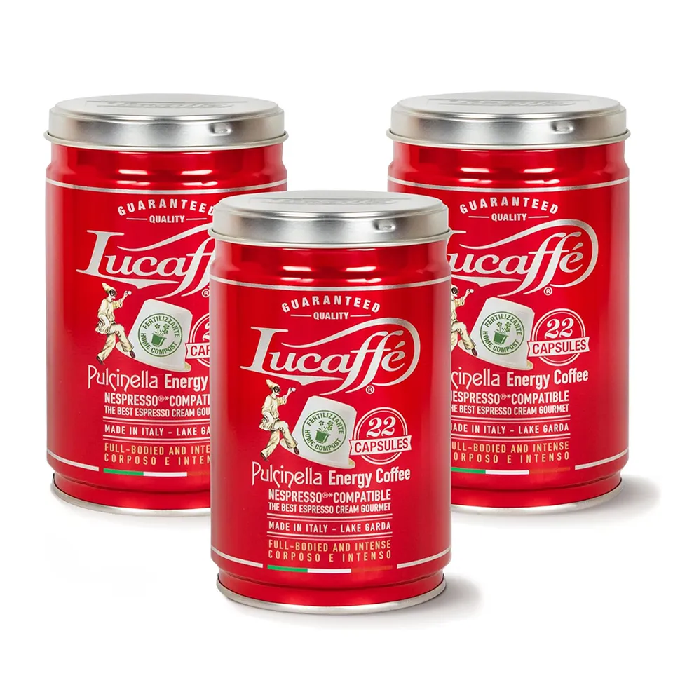 lucaff-pulcinella-energy-coffee-kapseln-3x-22er-barattolo image 1