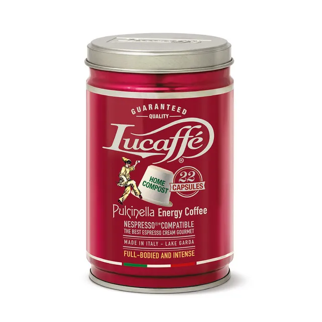 lucaff-pulcinella-energy-coffee-22-kapseln-dose image 1