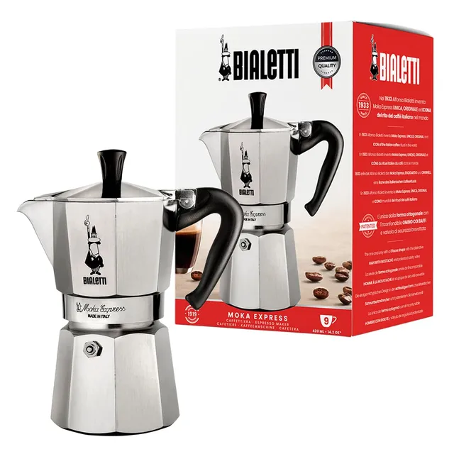 bialetti-moka-express-espressokanne-9-tassen-420-ml-aluminium-silber image 1